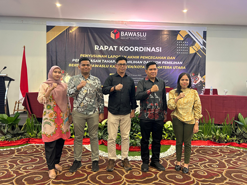 Perkuat Sinergi Dalam Mengawal Demokrasi, Bawaslu Batubara Hadiri Rakor Penyusunan Laporan Akhir Pencegahan dan Pengawasan Tahapan Pemilihan dan Non-Pemilihan se-Sumatera Utara