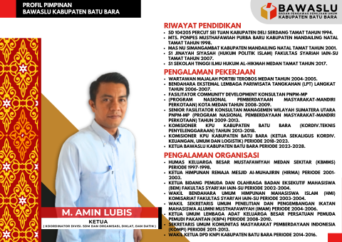 Profil Ketua Bawaslu Batu Bara